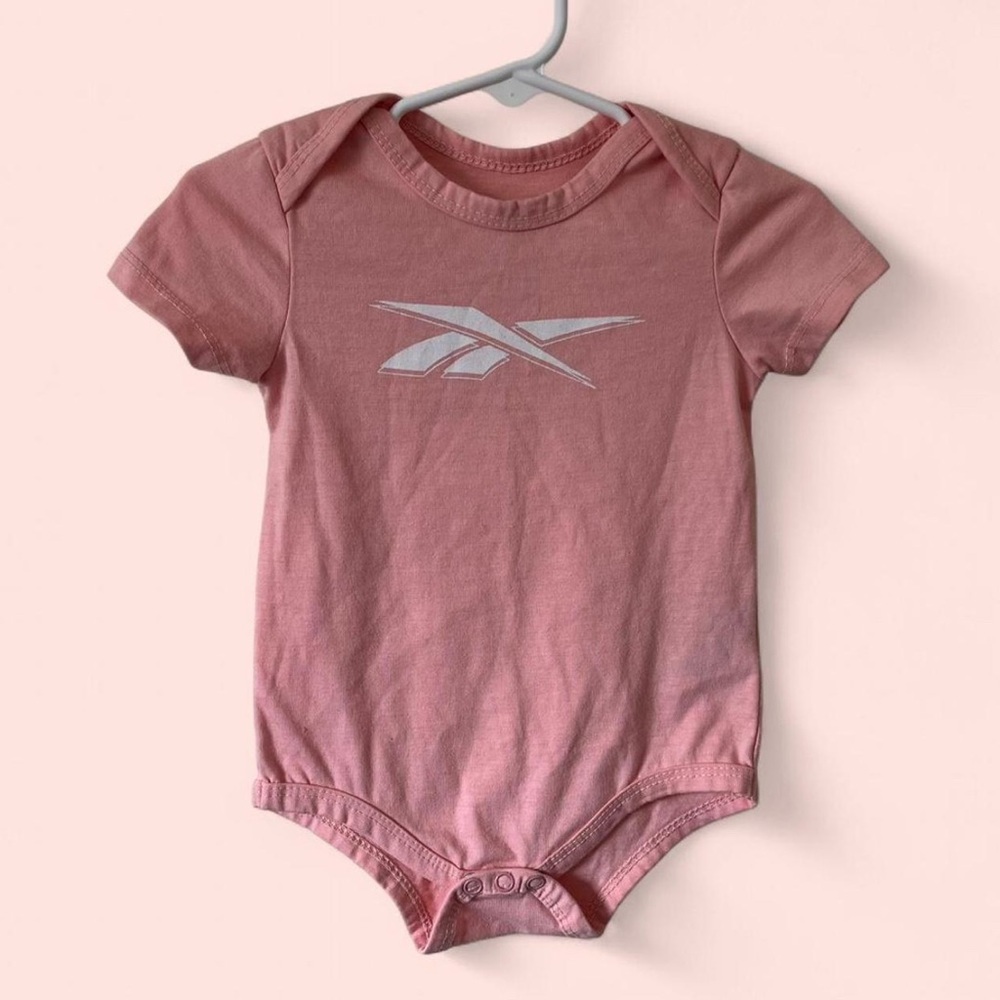 12 Month Infant Baby Toddler Girl Short Sleeve Athletic Reebok One Piece Onesie
